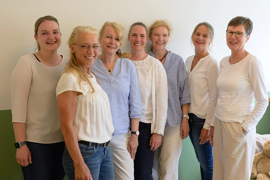 Das Team der Physiotherapiepraxis von früh an