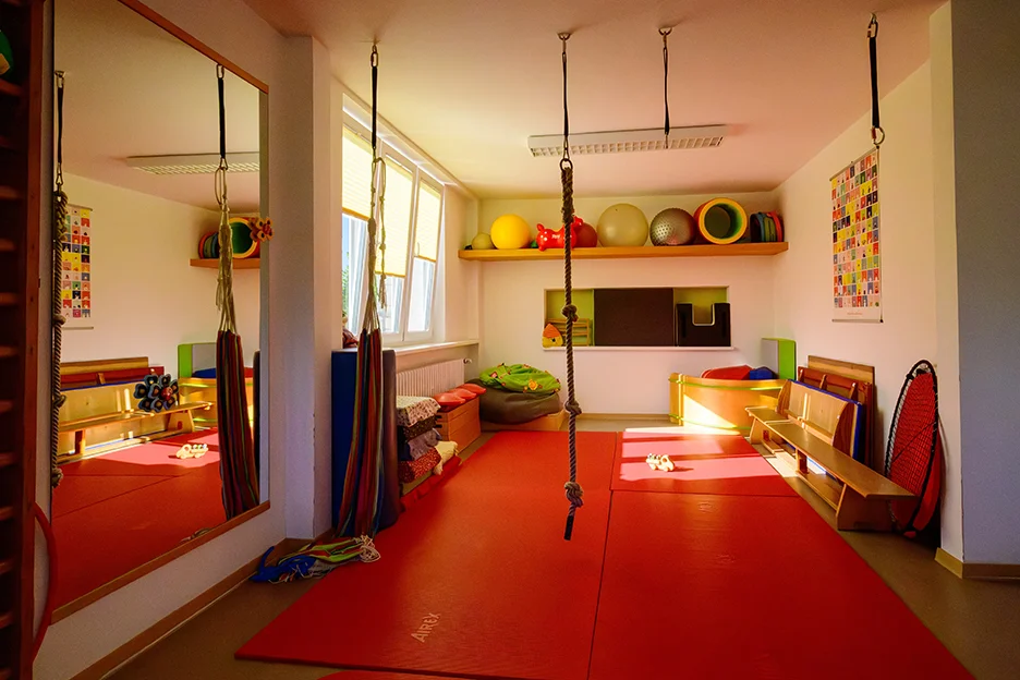 Der Turnraum der Physiotherapiepraxis „von früh an" in Reinbek
